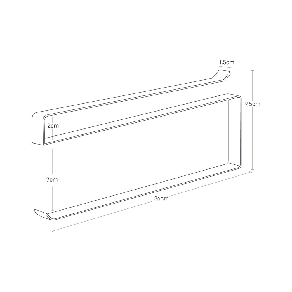 Porta Toalla Nova Colgante Blanco