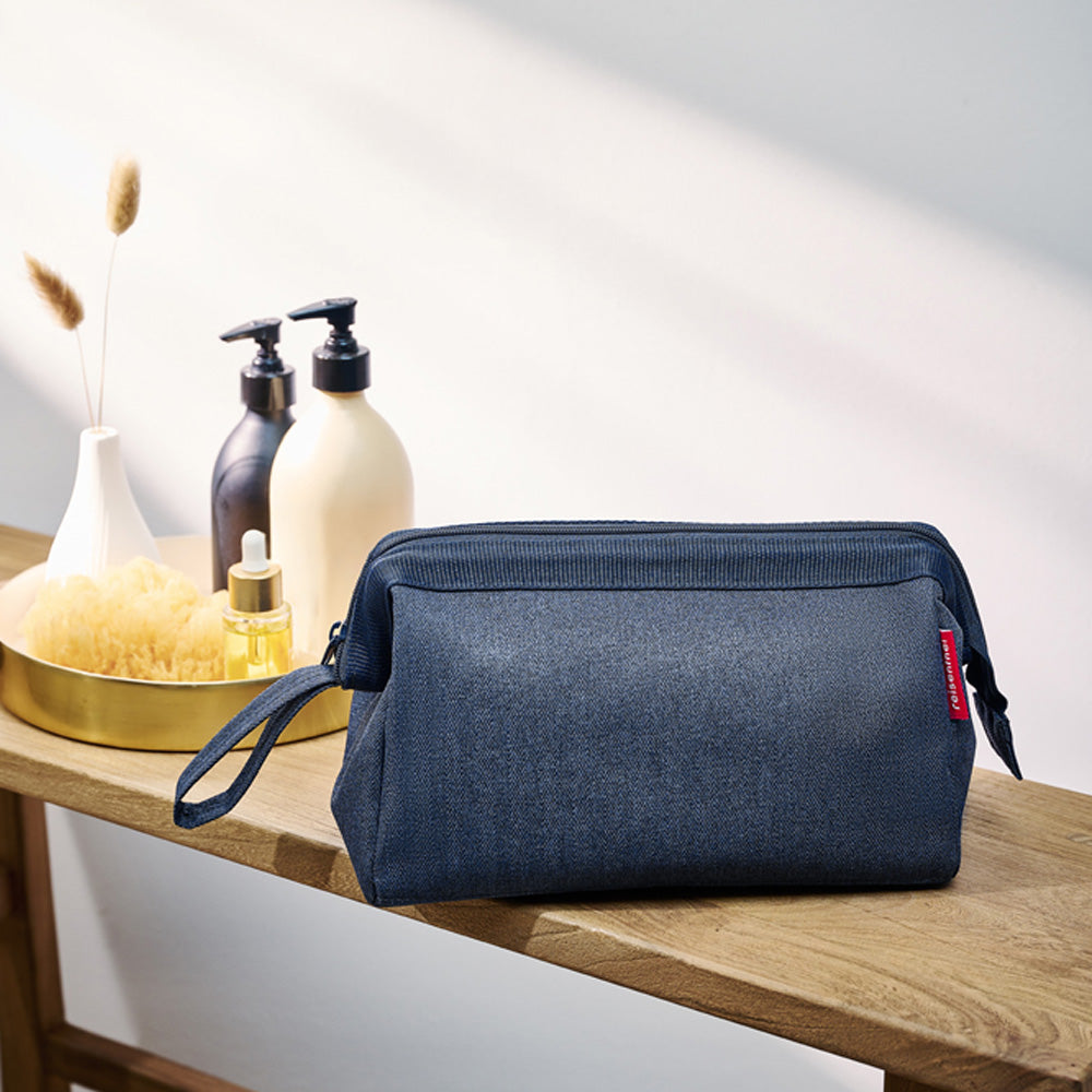 Neceser de viaje travelcosmetic - herringbone dark blue
