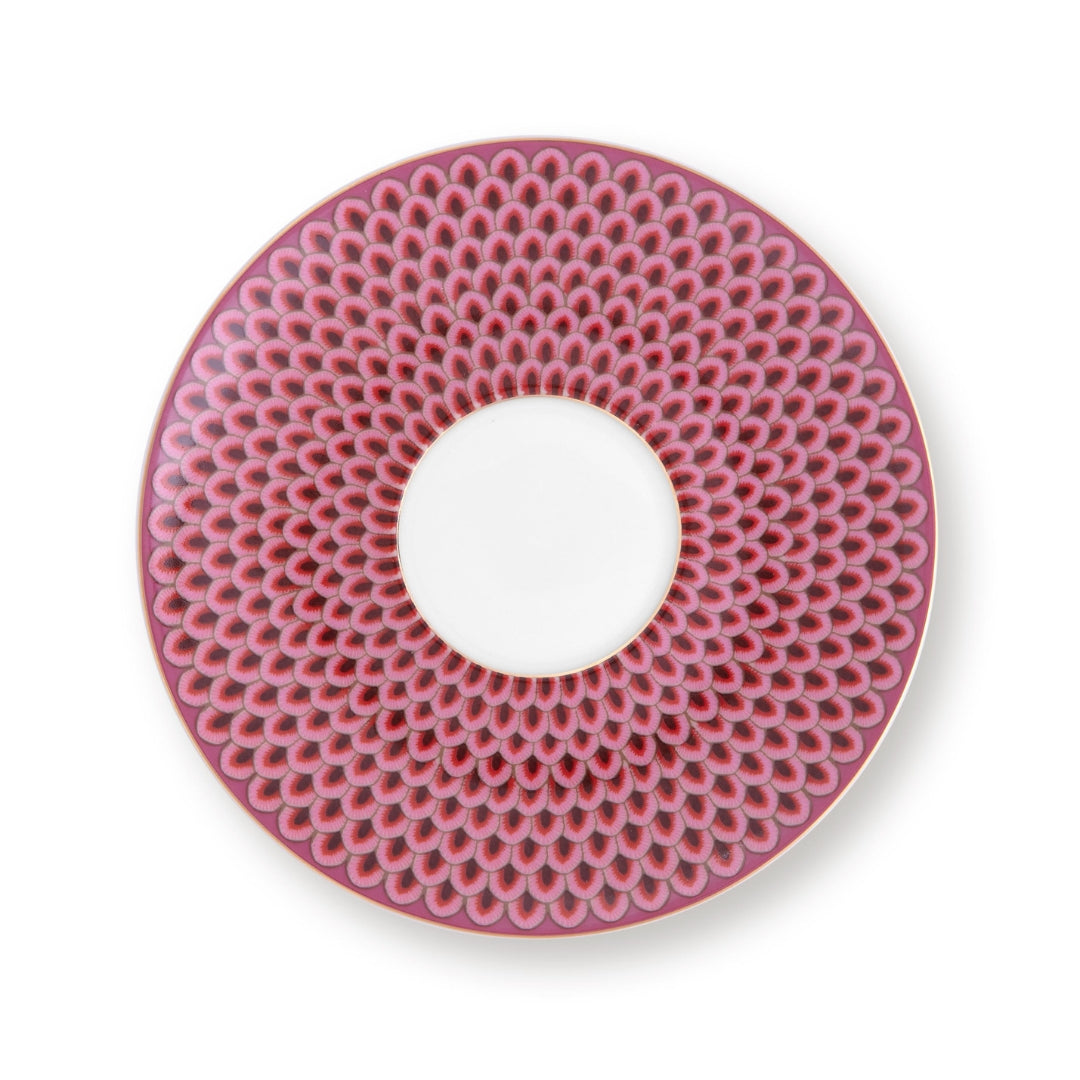 Set de 2 Tazas con Platos Festival de Flores Dark Rosado 280ml