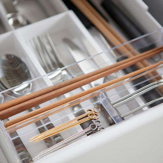 Organizador Cubiertos Extensible Blanco