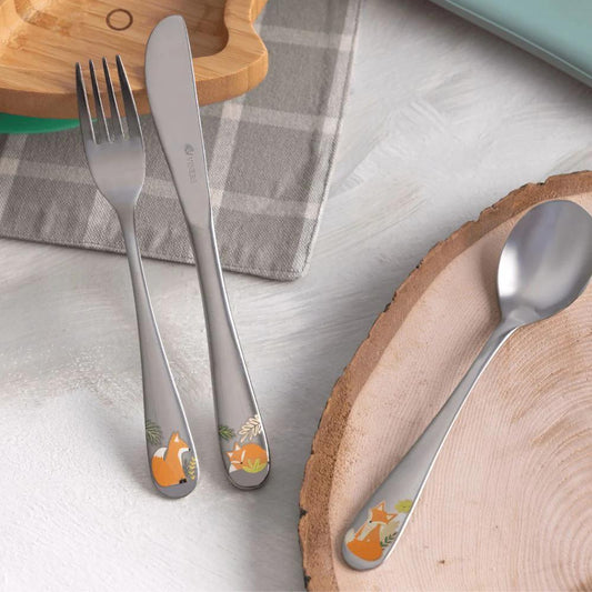 Set Cubiertos Niños Fox 3 Pzas