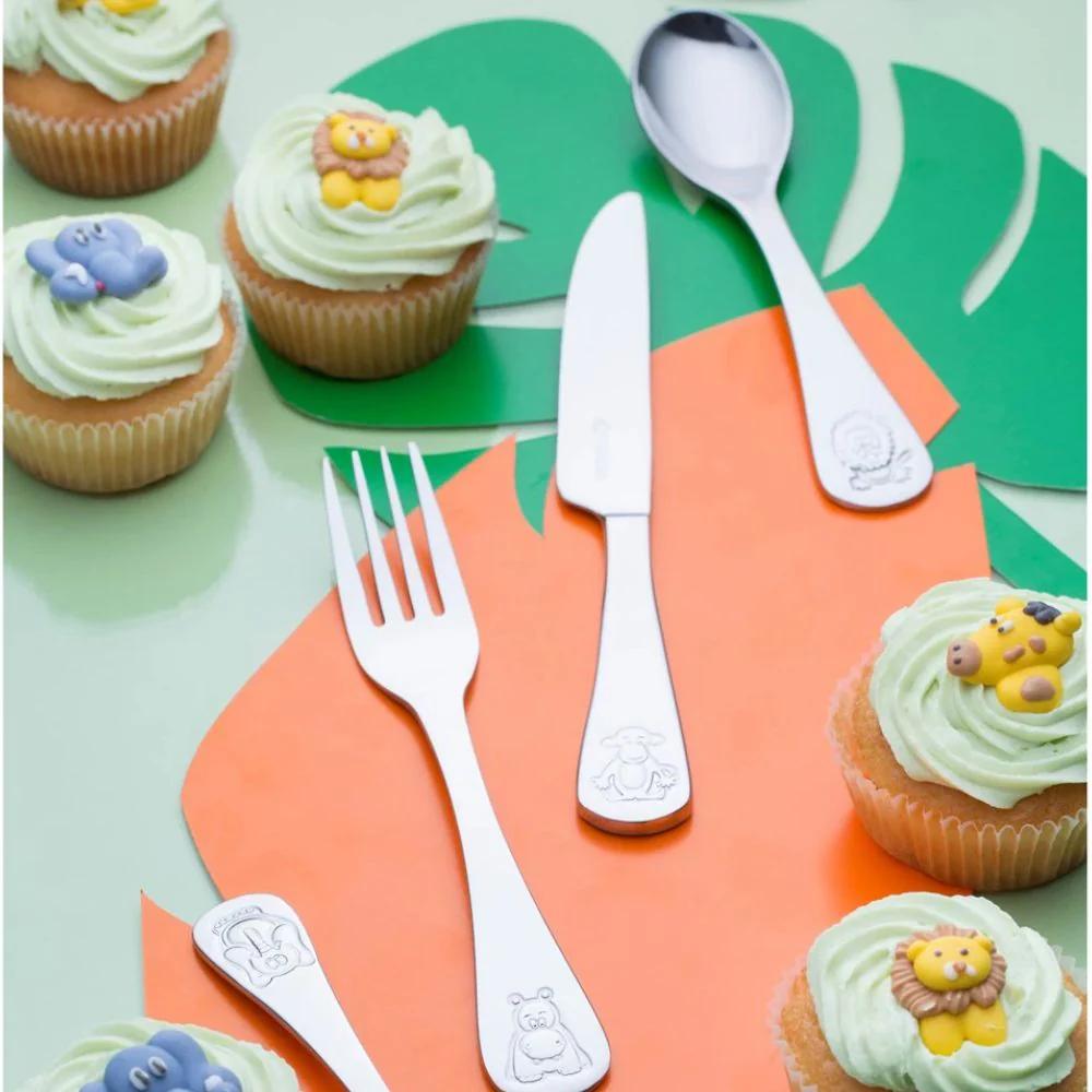 Set Cubiertos Niños Bertie Bear 4 Pzas