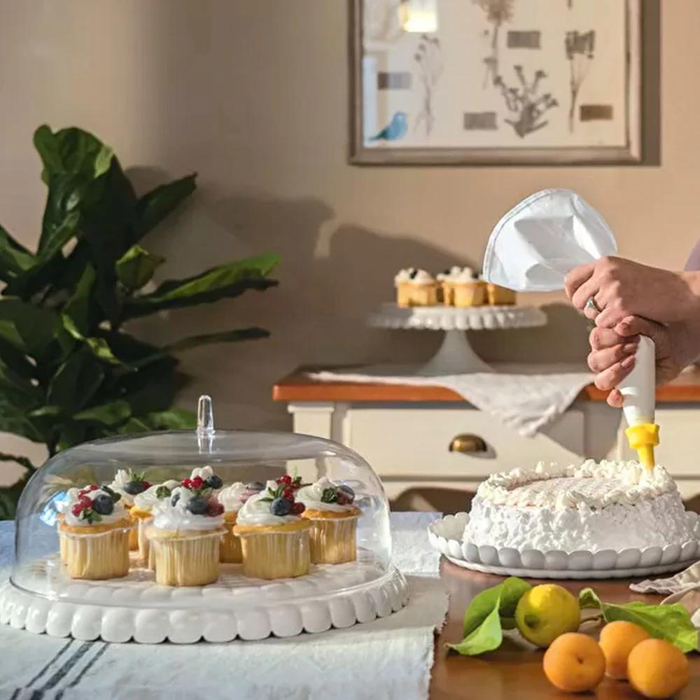 Tortero Tiffany Blanco 30cms