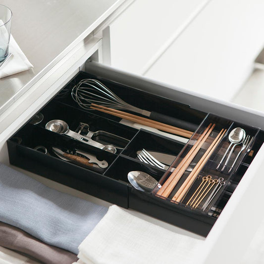 Organizador Cubiertos Extensible Negro