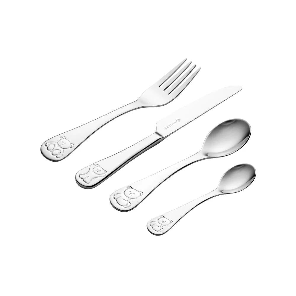 Set Cubiertos Niños Bertie Bear 4 Pzas