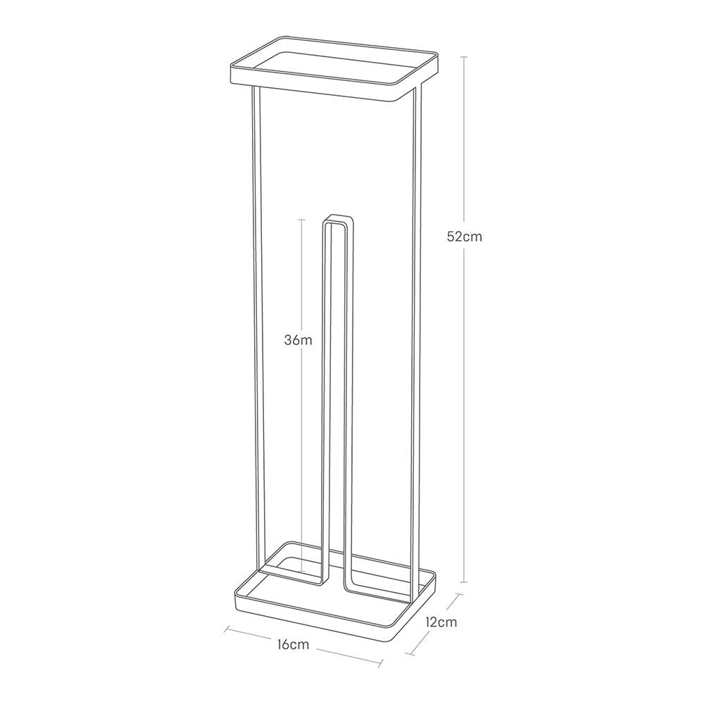 Soporte Papel Higiénico con Bandeja Blanco