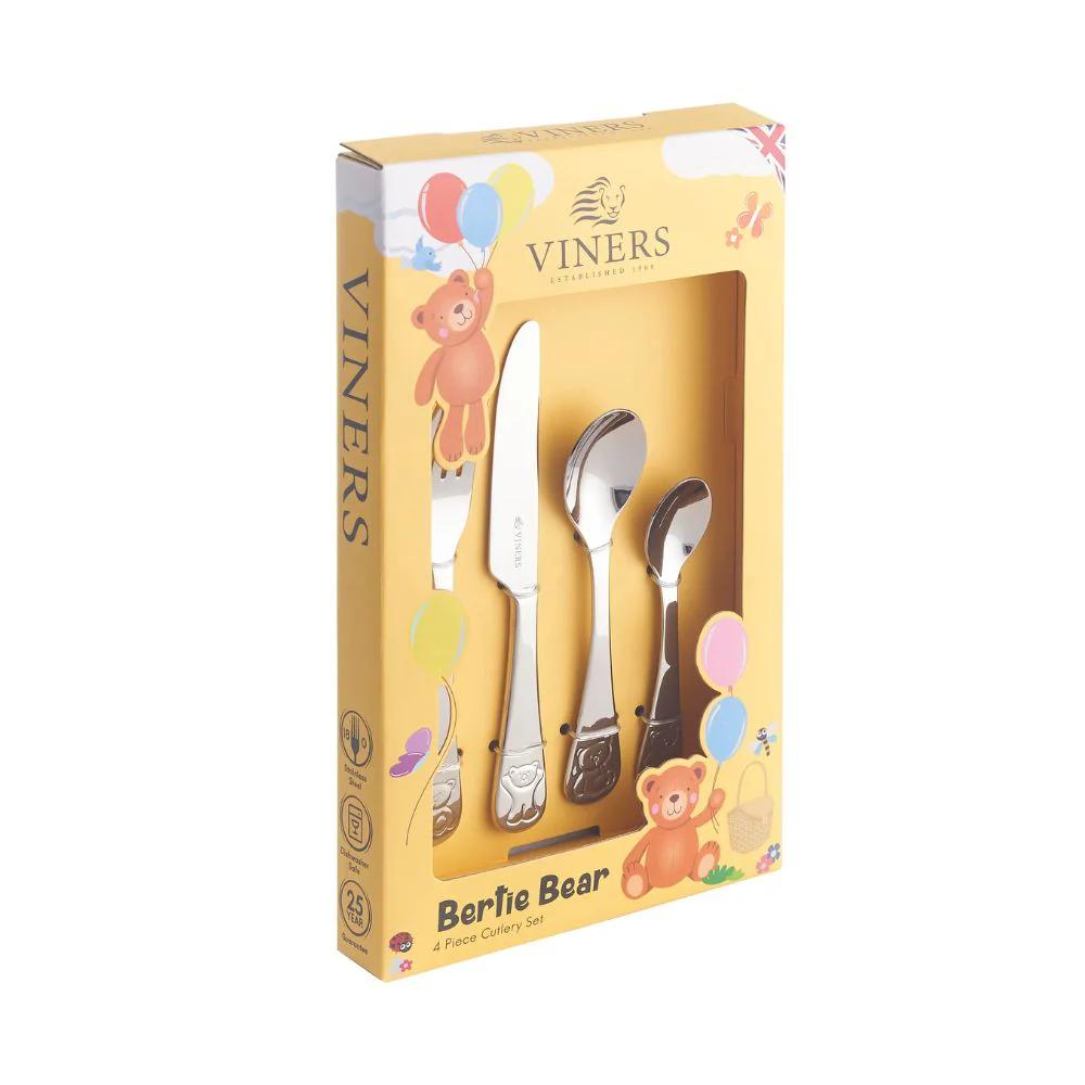 Set Cubiertos Niños Bertie Bear 4 Pzas